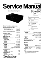Technics - SUA-800 - Service manual